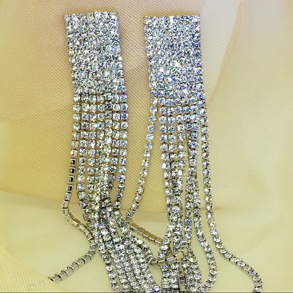 Celebrity inspired statement long tassel Earrings for women bridal